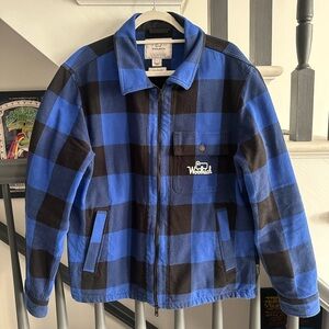 Woolrich Blue and Black Plaid Jacket